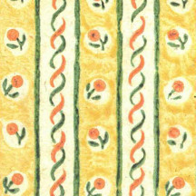 Yellow Geometric Floral Stripe Italian Paper ~ Tassotti